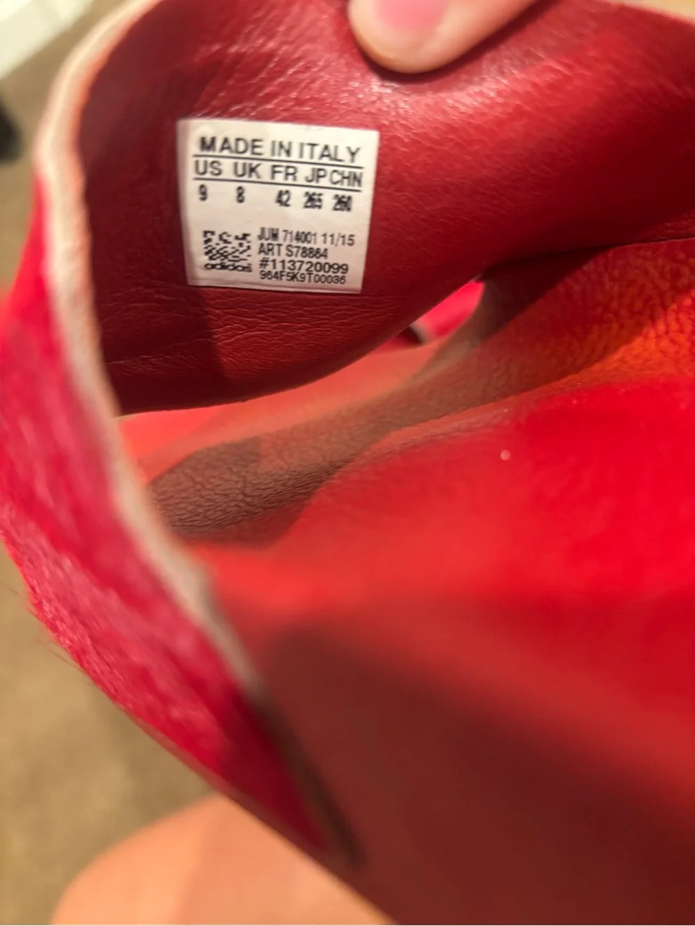 adidas Red Women's Slide Sandals